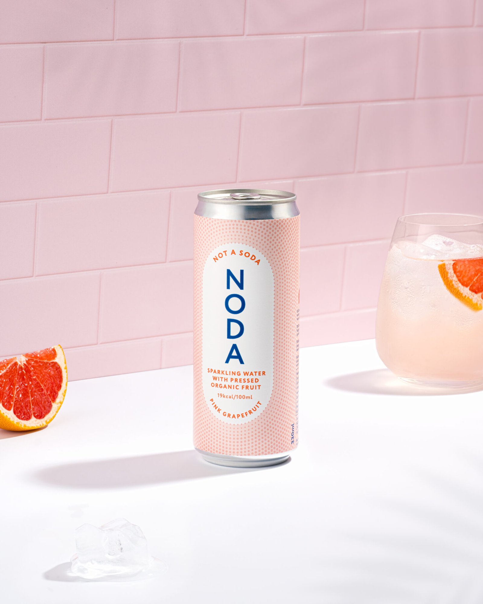 Sparkling water product photography